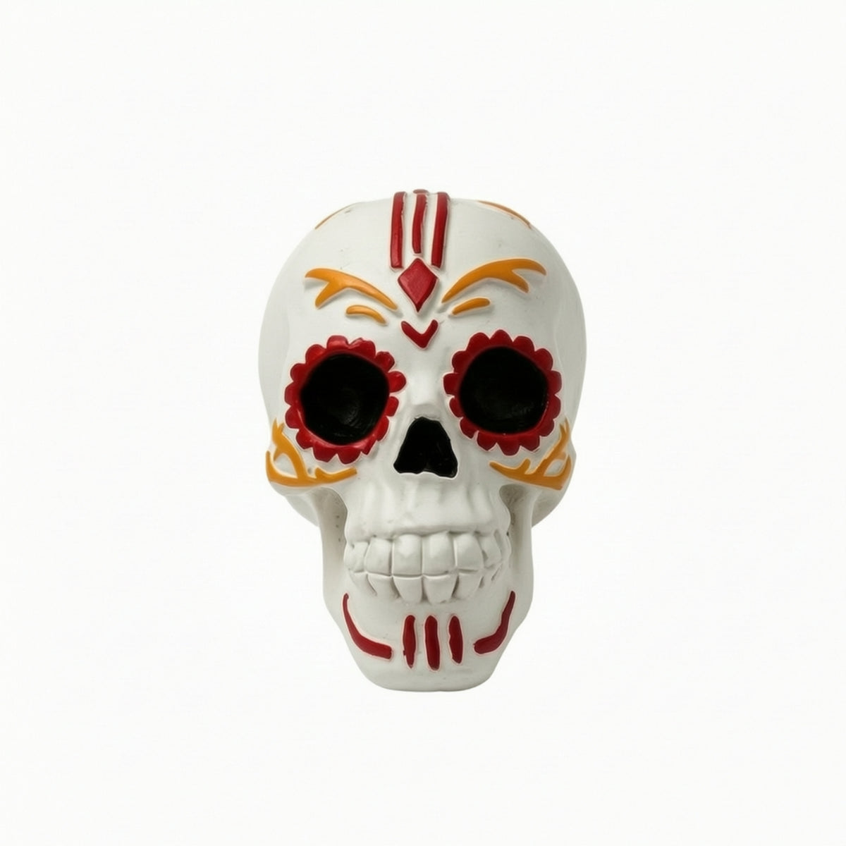 Hand-Painted Skull Ornament Freestanding Tabletop Skull Compact Decor Miniature for Collectors