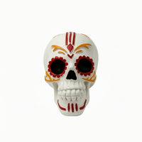 Hand-Painted Skull Ornament Freestanding Tabletop Skull Compact Decor Miniature for Collectors