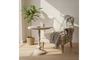 Round Pedestal Table Refined for Living Room, Bedroom