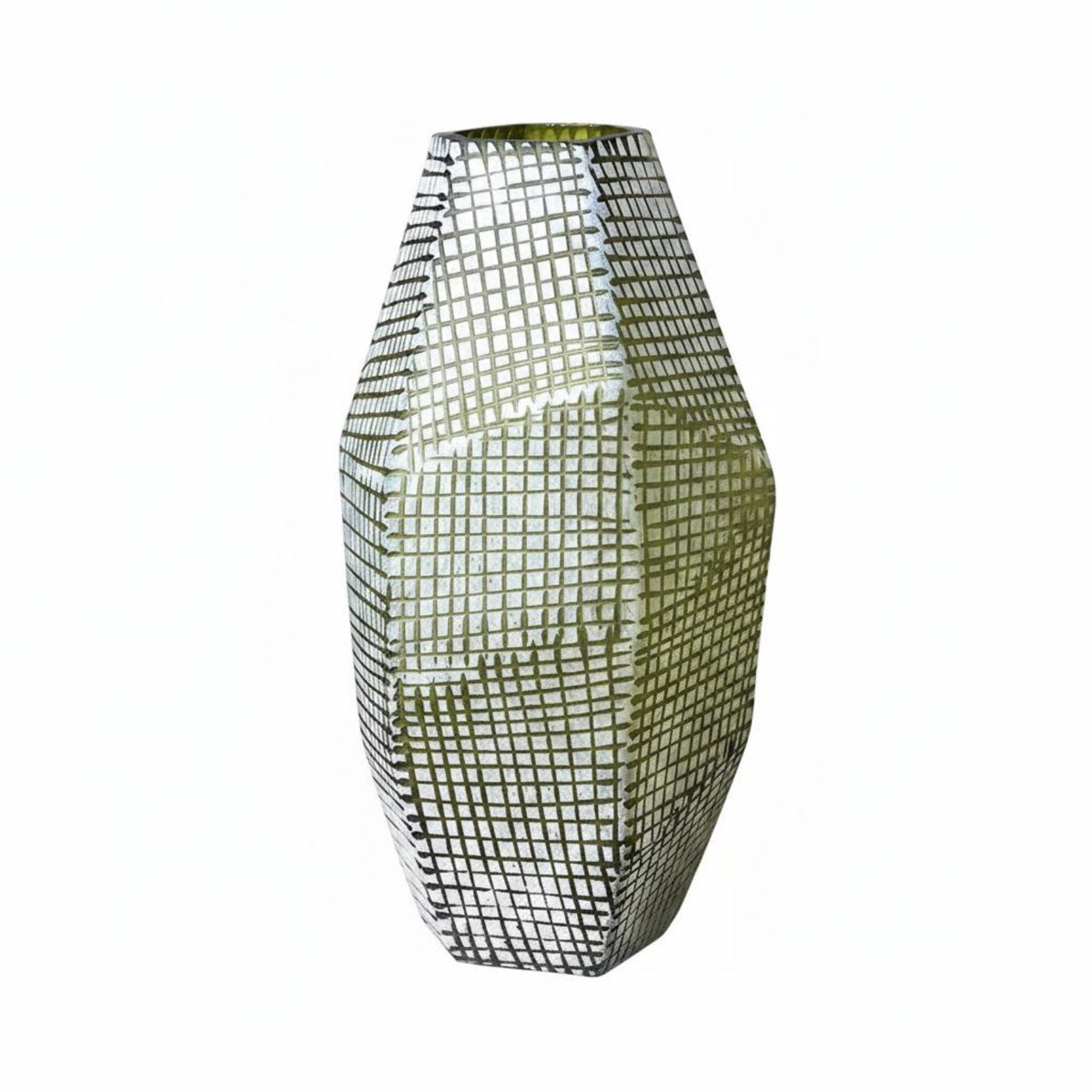 Engraved Glass Vase Modern Decorative Glass Vase Transparent Home Decor for Flower Arrangement, Table Display