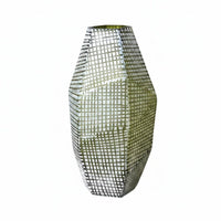 Engraved Glass Vase Modern Decorative Glass Vase Transparent Home Decor for Flower Arrangement, Table Display