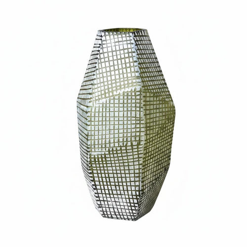 Engraved Glass Vase Modern Decorative Glass Vase Transparent Home Decor for Flower Arrangement, Table Display