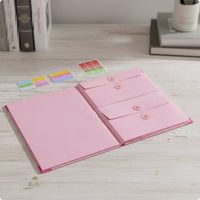 Manila Pocket Binder Multiple Pockets Expanding File Folder Easy to Organize Accordion Document Holder for Home