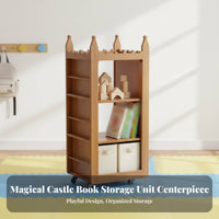 Rotating Castle book organizer Multi-Functional Storage kids' Furniture Space-Saving Easy to Assemble for Toddlers