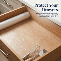 Waterproof Drawer Liner Mat, Non Slip Cupboard Protector Liner, Kitchen Cabinet Liner, Fridge Drawer Liners, Draw Liners Kitchen 45x29cm 4 Pack