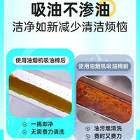 Kitchen Waterproof Oil Absorbent Pad for Range Hood, Thickened, White/Blue