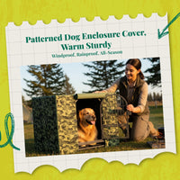 Waterproof Outdoor Dog Kennel Cover, Windproof, Insulated