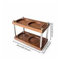 Coffee Tamper Station Rack Wooden Coffee Accessories Organizer Rack Organized Coffee Tamper Holder Station for Cafe