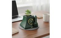 Creative Design Retro Telephone Succulent Pot Multi-Functional Vintage Telephone Planter Resin Material House Decoration Hand-Painted for Desktop