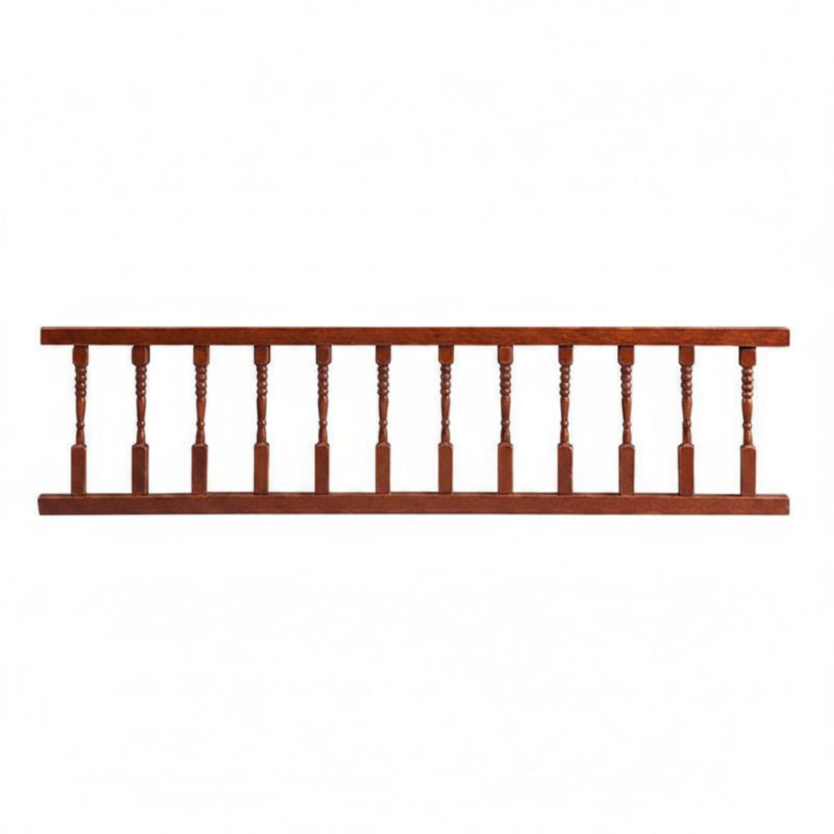 Wooden Dollhouse Railing Brown Finish Miniature Stair Handrail Handmade Look