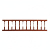 Wooden Dollhouse Railing Brown Finish Miniature Stair Handrail Handmade Look