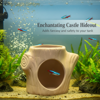Aquarium Ceramic Hideaway Decor for Fish, Shrimp, and Reptiles - Breeding Cave and Shelter