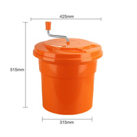 Hand Crank Salad with Lid Crank Handle Salad Non-Slip Base