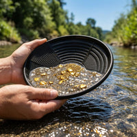 Black Plastic Gold Pan Handheld Outdoor Tool Portable for Gravel Washing