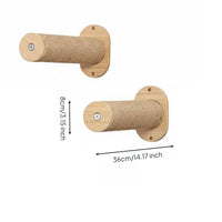 Cat Wall Furniture Set Easy To Climb Wooden Cat Wall Perch Long-Lasting Material