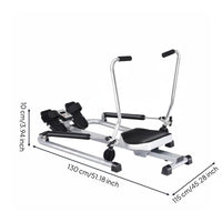 Foldable Hydraulic Rowing Machine Foot Straps Hydraulic Rower Full-Body Workout