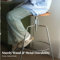 Adjustable rotating Counter Chair Easy to Clean Adjustable Pedestal Stool for Pub