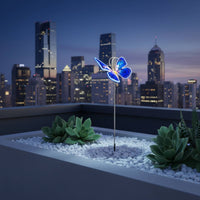 2 Pieces Waterproof Butterfly Light Weather Resistant Outdoor Decor for Lawn