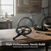 Single Speed Crankset Easy Installation Mountain Bike Crankset Cycle Chainwheel with Crank Limb Wear Resistant