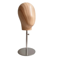 Mannequin Head with Stand Detachable Hairpiece rack with Wooden Base-Grain for Retailers