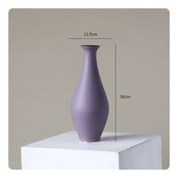 2 Pieces Lavender Vase Minimalist Matte Ceramic Vase Long-Lasting