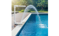 Pool Fountain with Spray Bar Waterfall-style Fountain Adapter Rack Sprinkler Fountain Water Spray Feature Rigid Plastic Construction Suitable for Backyard Swimming Pool In-ground Pool Owners