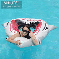 New Shark Swim Ring, Thickened Printed Swimming Ring, Children's Water Party Toy, Factory Direct