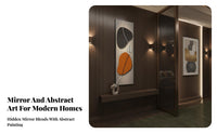 Light Luxury Design Sliding Full-Length Mirror Double-Use Design Hidden Dressing Mirror Space Saving Home Decor HD Reflection for Apartment Dwellers, Homeowners, Interior Designers, Entryway, Hallway, Living Room, Cloakroom
