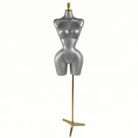 Mannequin Torso with Stand Sturdy Dress Form with Base Portable Manikin for Boutiques