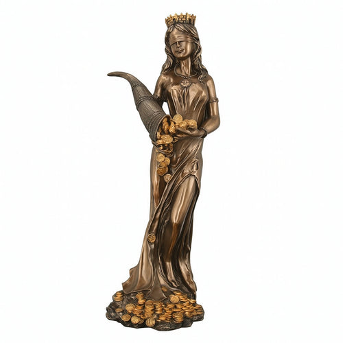Deity Statue Ornate Statue with Cornucopia of Plenty Detailed for Office