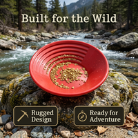 Gold Washing Pan for Prospecting, Manual Gold Washing Tool for Rivers, Lightweig #variant:Flame Red
