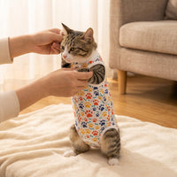Cat Recovery Suit Post Surgery Cat Clothing, Neuter Suit for Cats, Post-operative Polyester Anti-Licking Shirt with Adjustable Hook-and-loop
