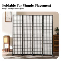Foldable Design Japanese Shoji Divider Freestanding Multi-Panel Shoji Screen Space-Saving Folding Partition Creates Privacy for Apartment Dwellers, Homeowners, Awayice Workers, Entryway, Living Room, Bedroom, Photo Studio