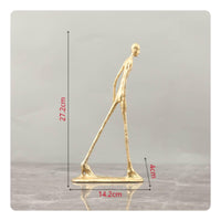 2 Pieces Modern Metal Person Decor Cast Iron House Decoration Living Room Accent