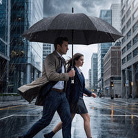 Waterproof Large Canopy Umbrella Windproof Large Umbrella Straight Handle Wind-Resistant for Commuters, Families, Commuting, School Runs