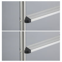 Stainless Steel Swimming Pool Ladder with Handrails Rust-Resistant Pool Ladder with Handrails Cylindrical Reinforced for Backyard Pools