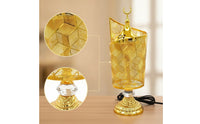Electric Incense Burner Decorative Tabletop Incense Burner Golden Censer Stable for Prayer, Tea Room
