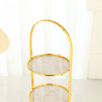 European Style Cake Stand for Dessert and Afternoon Tea, Two or Three Tier Iron Display Rack