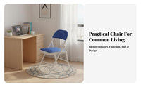 Padded Folding Chair Foldable Collapsible Seat Portable for Students, Homeowners