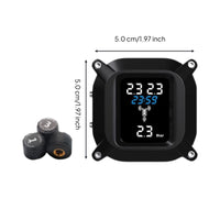 Motorcycle Tire Pressure tracking System, cordless Highaccuracy TPMS, External detector, Instant Pressure & Temperature Alerts, Waterproof, Universal Fit for 3-Wheel Motorcycles