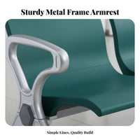 Thickened Seat Hospital Waiting Room Bench Sturdy Steel Frame PU Leather Waiting Bench Heavy Duty Airport Gang Chair Long-Lasting for Patients, Visitors, Travelers, Bus Station, Bank, Salon
