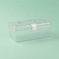 Clear Medicine Storage Box with First Aid Box Medicine Organizer Handled Medical Supply Container Portable PP Plastic Material Suitable for Family Home Office Travel