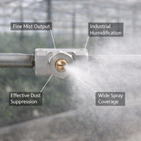Stainless Steel Spray Tip for Industrial Applications, Misting Nozzle for Coolin #variant:Pressure Fan-shaped Brass Head Spray