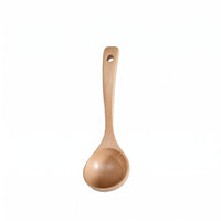 Beech Wood Ladle Polished Kitchen Tool Hanging Hole