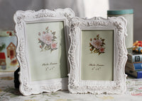 White Rose Photo Frame (Modern Minimalist, Multiple Sizes)