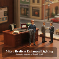 2.8 Cm Tall Miniature Male Figure Standing 1:64 Scale Figure Realistic Details Suit-Wearing Figurine