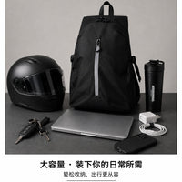 Water-Resistant Motorcycle Helmet Backpack with Magnetic Closure