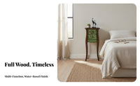 Square Table with Drawer and Shelf Statesideand aesthetic Design Bedside Cabinet with Drawers