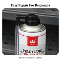 450 Ml Spray Tire Repair Fluid Seals and Inflates Vehicle Emergency Kit No Tools Needed Automotive Tool for Motorists, Workshop, Garage