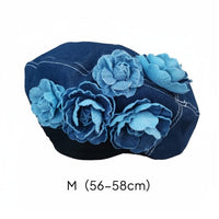 Denim Painter Hat Korean Style Denim Cap for Women